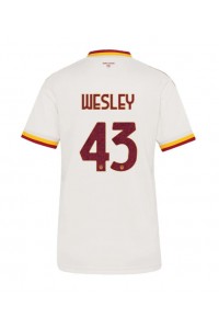 AS Roma Wesley Franca #43 Fotballdrakt Borte Klær Dame 2026-27 Korte ermer